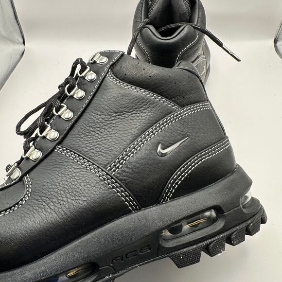 NIKE Men's 8 AIR MAX GOADOME PRM Black Leather Boot HF5306-001 - Picture 5 of 8